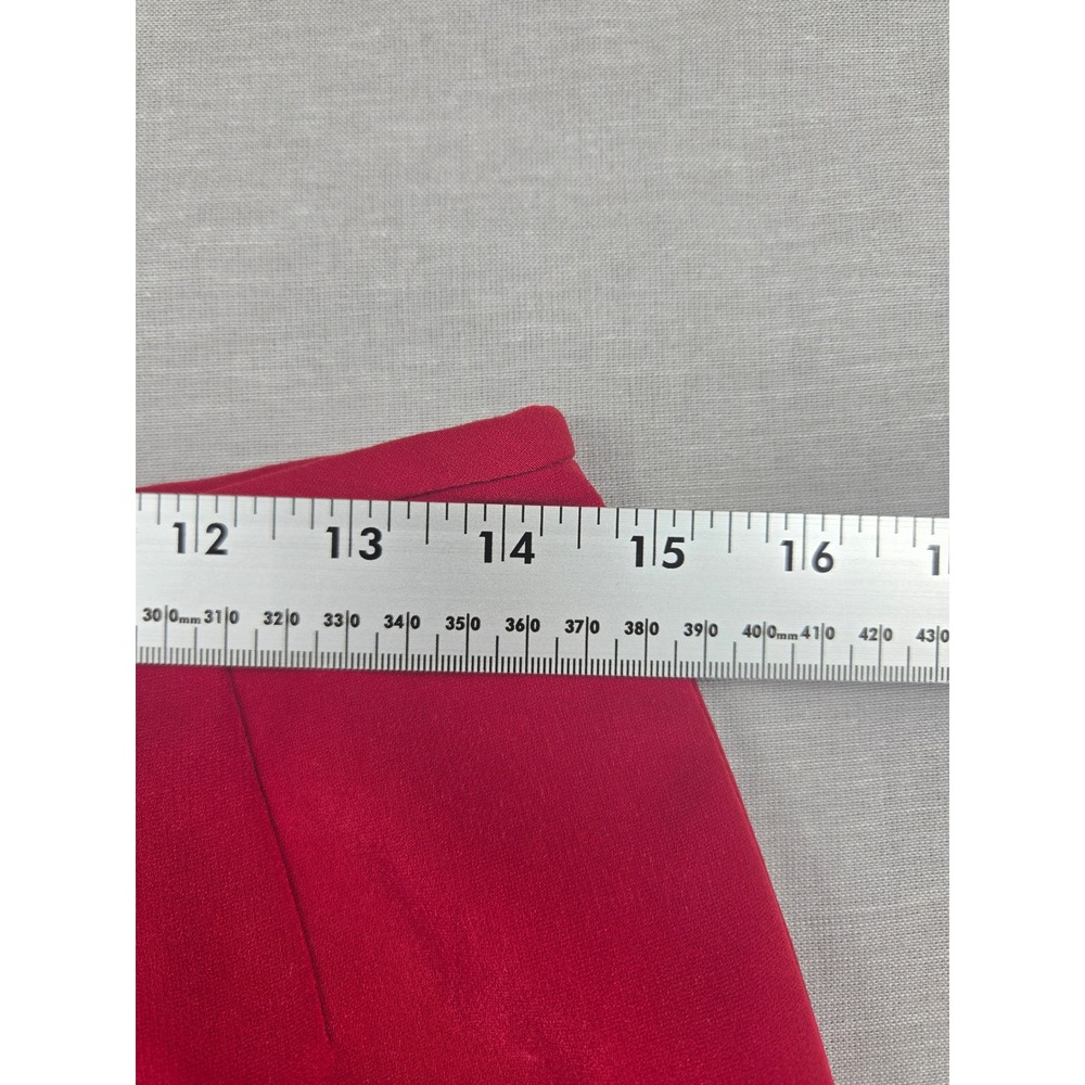 Le Suit Womens Red Polyester Lined Pencil Skirt Size 8 Solid Professional Skirt - Picture 3 of 7
